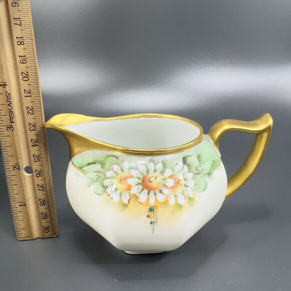 Vintage 1920s Z S & C Bavaria Fine Porcelain Small Pitcher Creamer Hand Painted - Picture 2 of 12